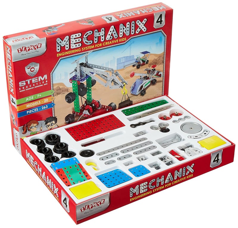 ZEPHYR Mechanix-4 DIY STEM Toy Building and Construction Set for Kids Age 7+ - Image 3